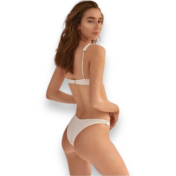 NEW Off White Sexy Triangle Bikini Set Women’s 2 Piece Swimsuit Bathing Suit L - Picture 6 of 6